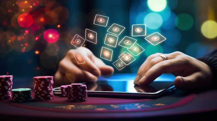 Live casino studio with multiple camera angles and dealers